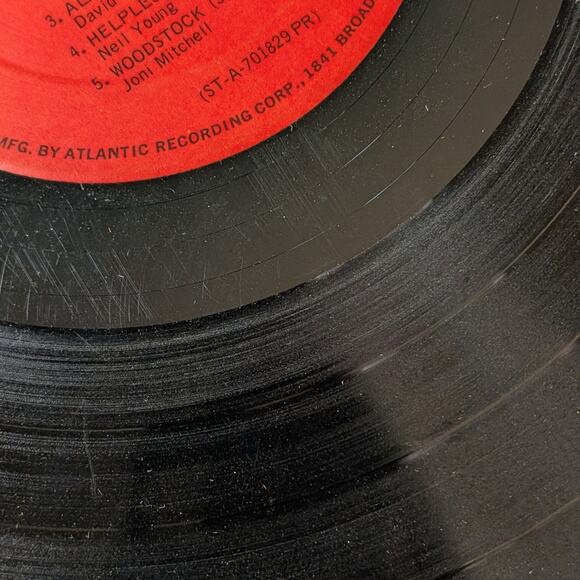 Vintage Crosby Stills Nash & Young Déjà Vu Vinyl LP SD 7200 Atlantic Records - Picture 5 of 12